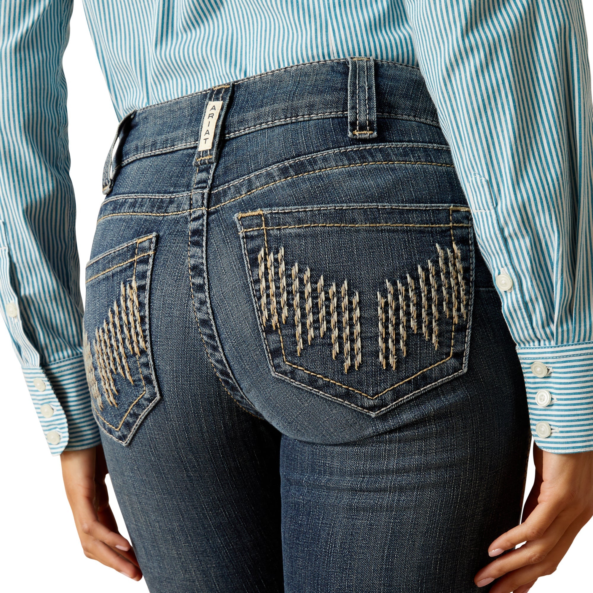 10047328 Ariat Ladies REAL Perfect Rise XL38" Leg Halyn Bootcut Jeans Arkansas