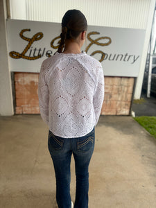 10048651 Ariat Ladies Decelea L/S Blouse White