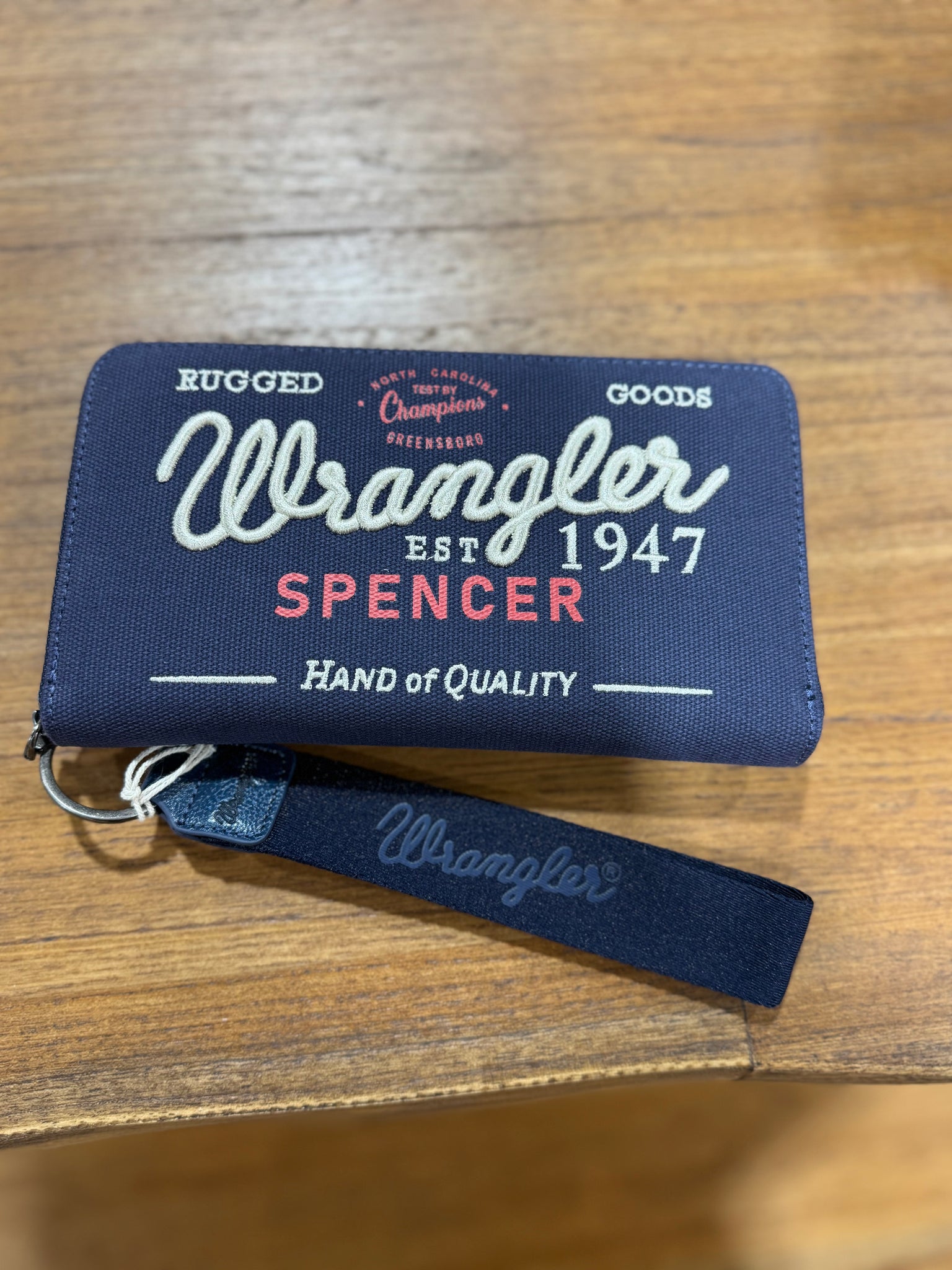X5S2999WLT Wrangler USA Southwestern Spencer Wallet Navy
