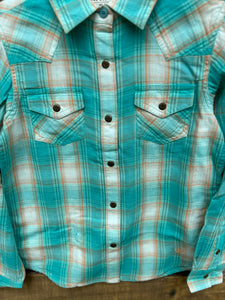 10043627 Ariat Girls Ojai Snap L/S Shirt - Plaid