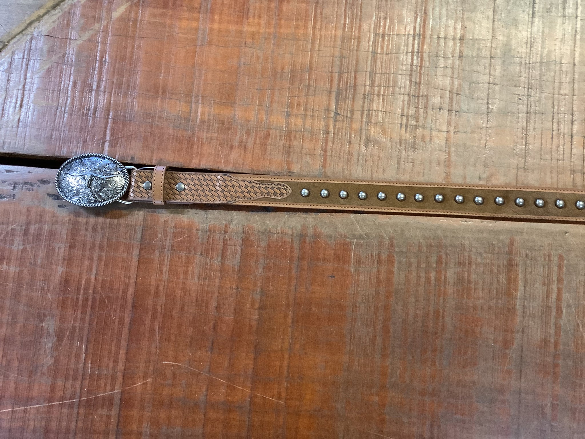 P4S7912BLT Pure Western Kid's Terry Belt Tan