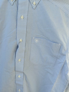10048427 Ariat Men's Pro Series Dabney Long Sleeve Shirt - Light Blue