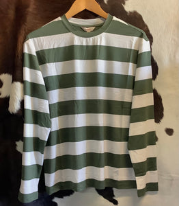 Corfu Ladies Bold Stripe Long Sleeve Top