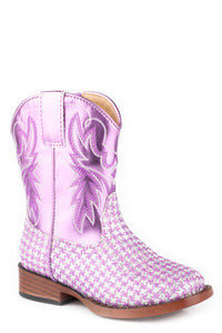 09-017-1901-3496 Roper Toddler Boots Glitter Cream Purple