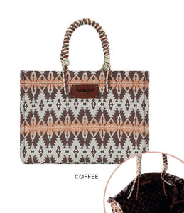 X4S2972BAG Southwestern Oversized Tote Bag Coffee