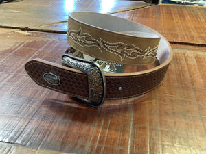 P4S1969BLT Pure Western Wilson Belt Tan
