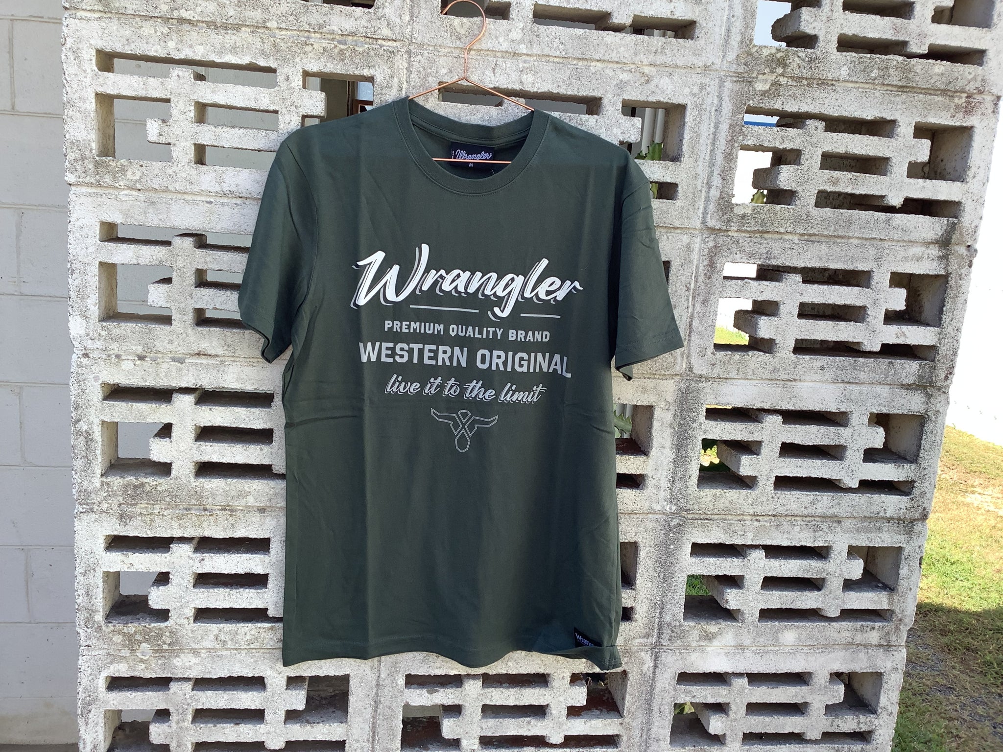 X4S1557164 Wrangler Men's Ethan SS Tee-CYPRESS