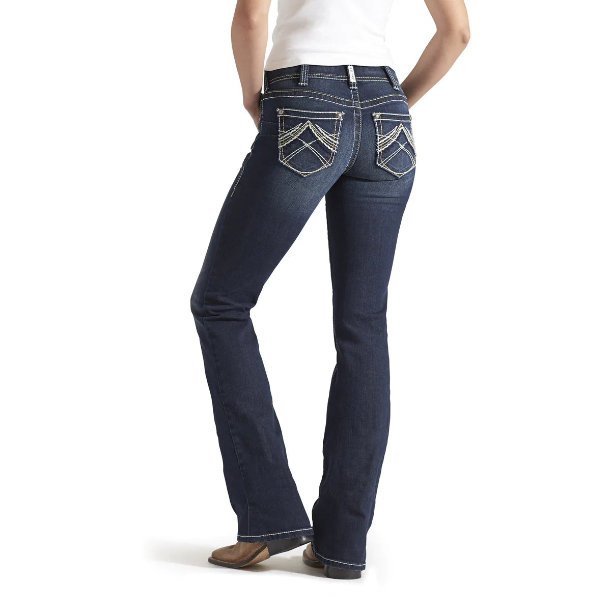 10014022 Ariat Ladies REAL mid-rise Bootcut Jean