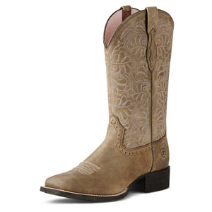 10019906 Ariat Ladies Round Up Remuda Boots Brown Bomber