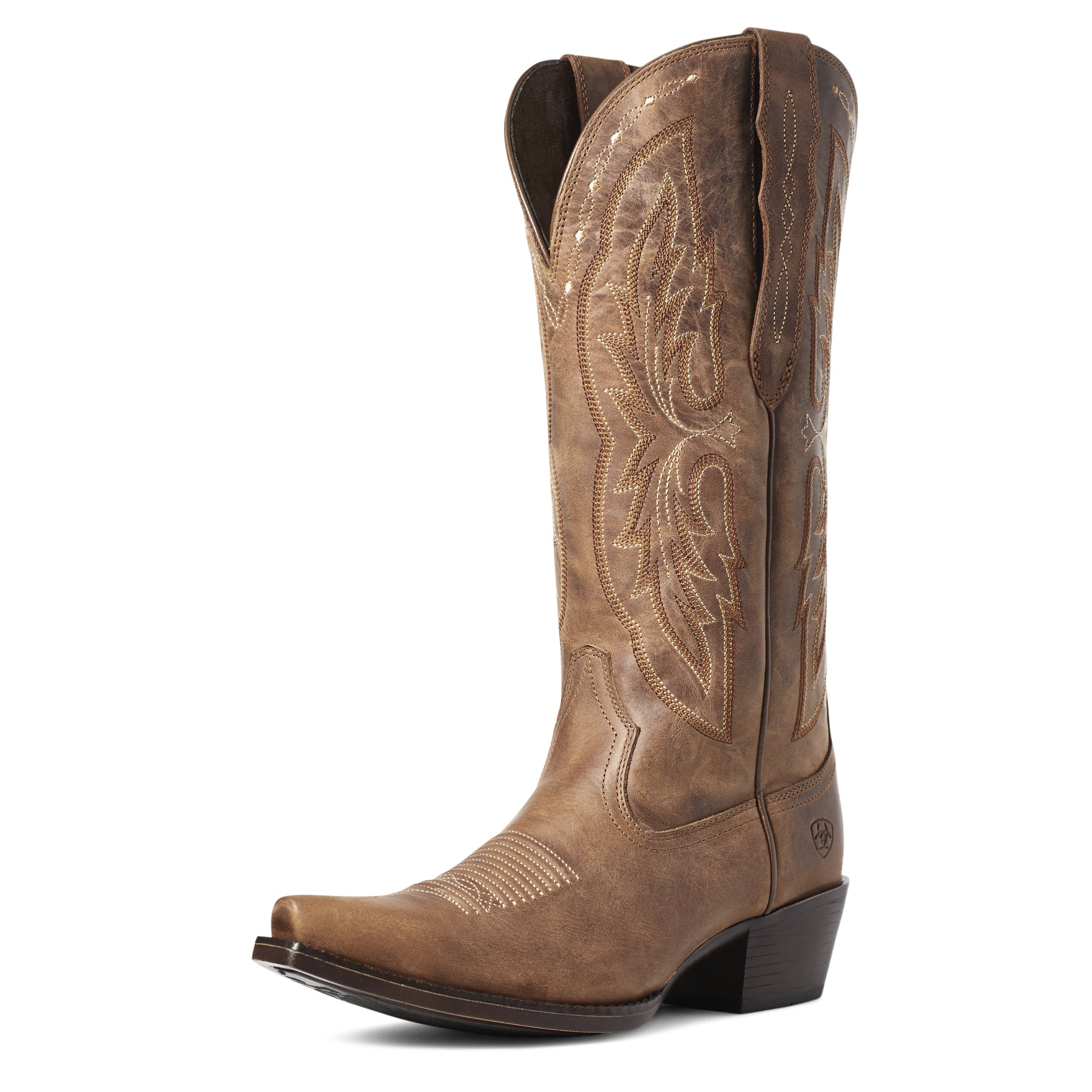 Ariat Ladies Heritage X Toe Elastic Calf Boots Distressed Brown 10036047