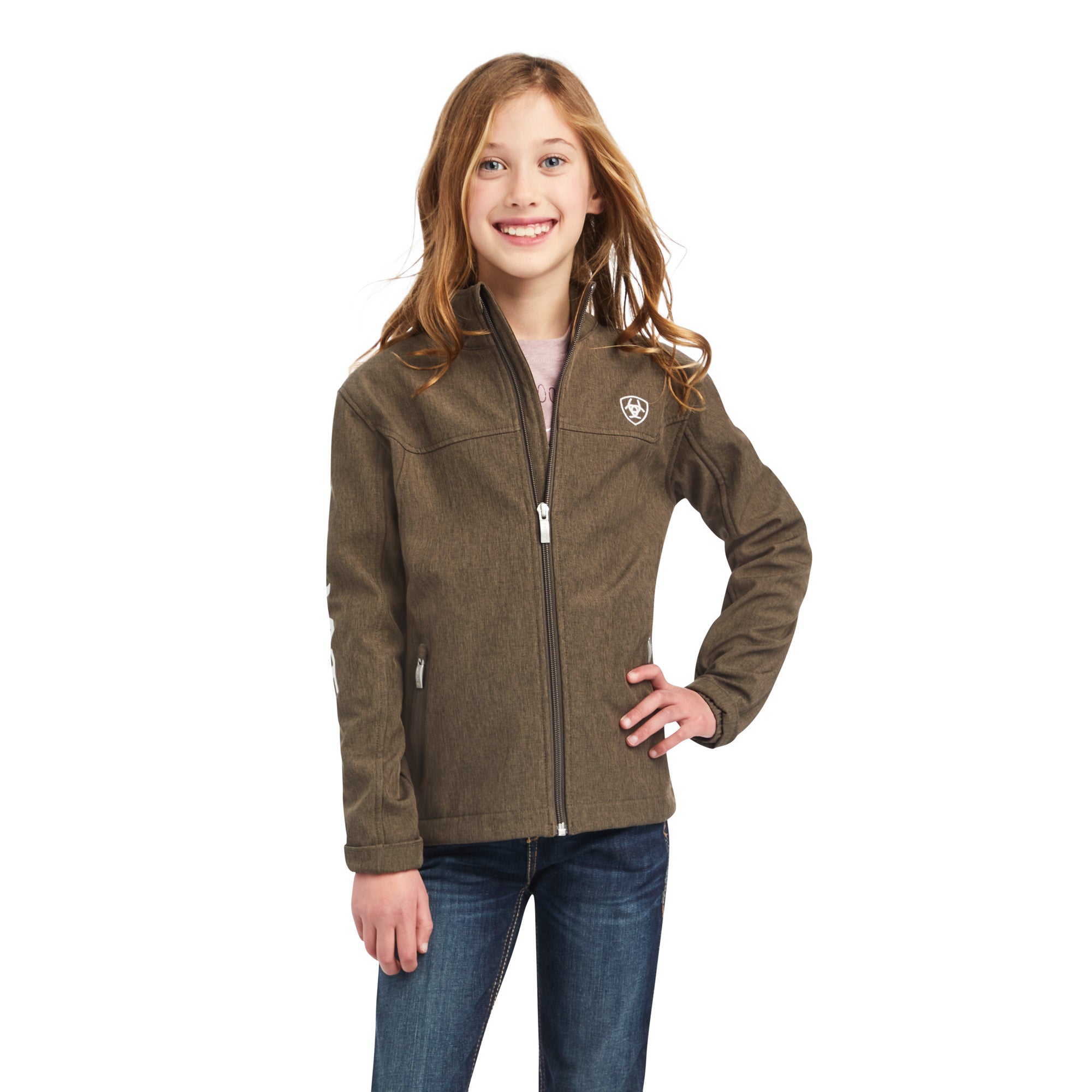 Ariat Youth New Team Softshell Jacket Banyan Bark Heather