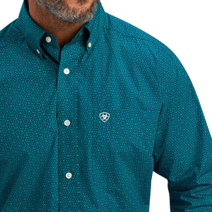10041826 Ariat Mens Benson Classic LS Shirt Everglade
