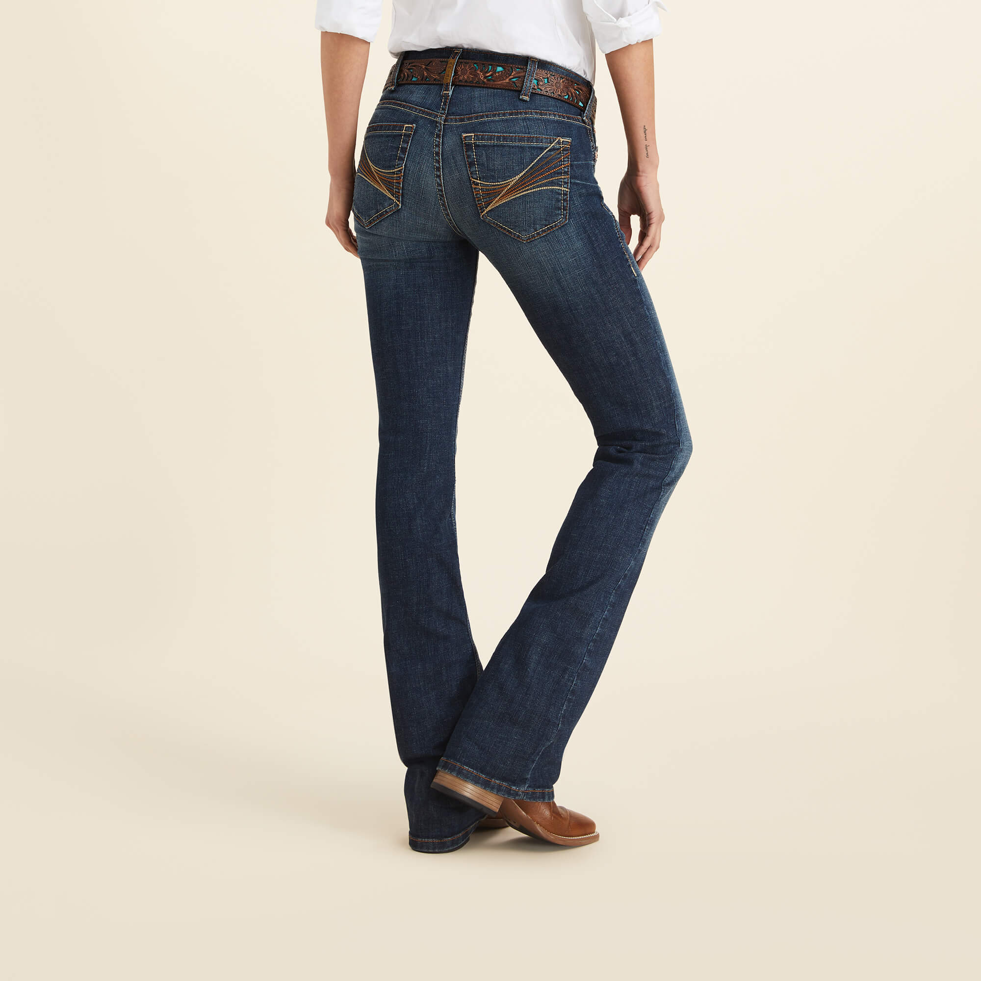 10043148 Ariat Ladies REAL Mid Rise Amora Bootcut Jean