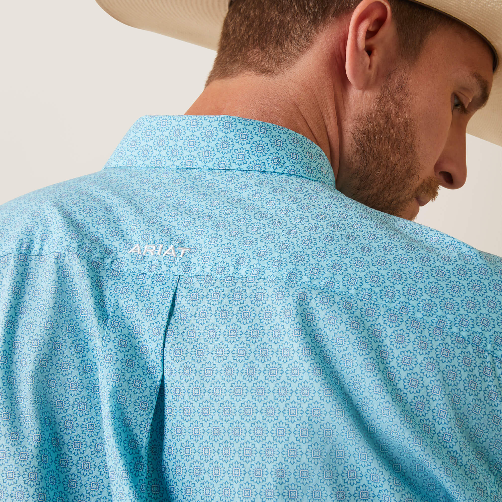 10043727 Ariat Mens Caiden Classic Fit L/S Shirt Gulf Stream
