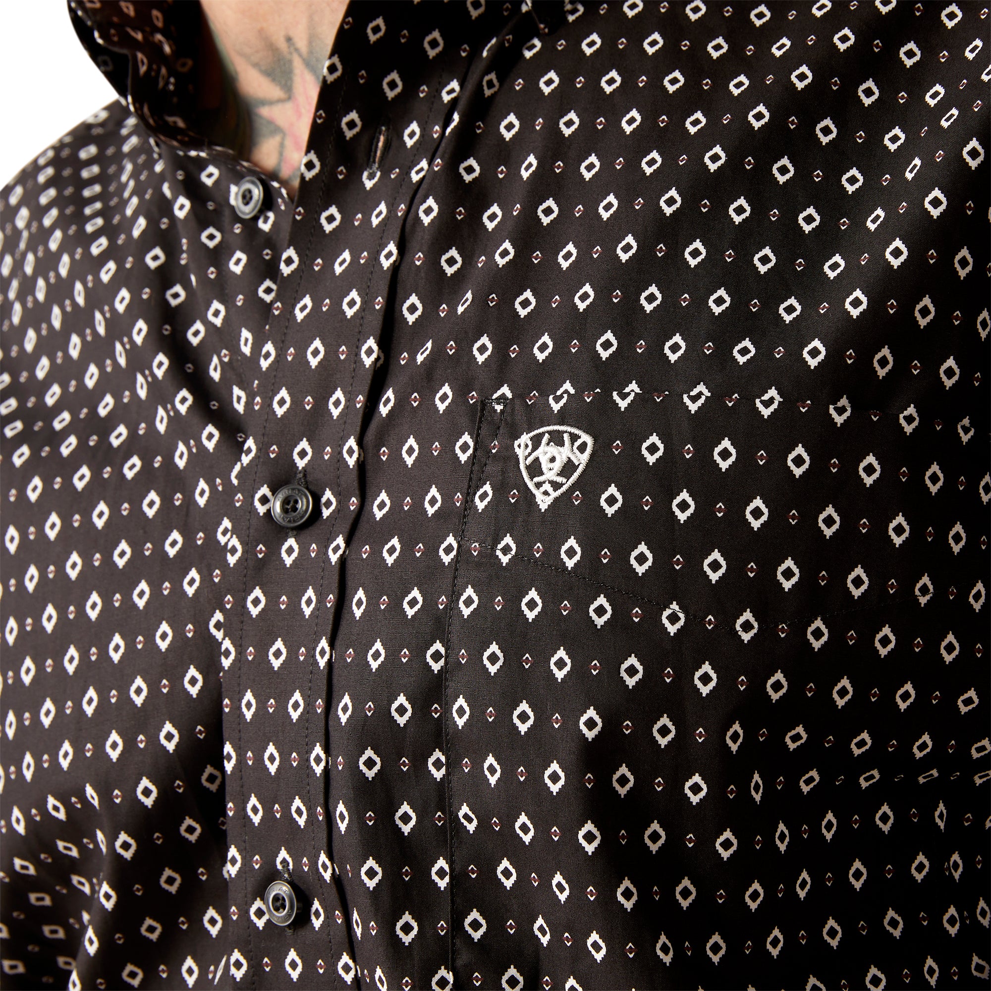 10046306 Ariat Mens Slade Classic L/S Shirt Black