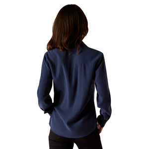 Ariat Ladies Larkspur Long Sleeve Blouse Navy