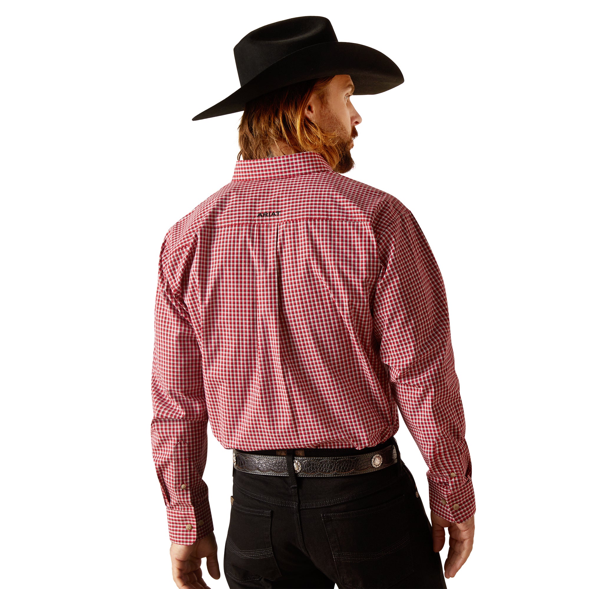 10047166 Ariat Mens Pro Series Porter L/S Shirt White