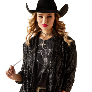 Ariat Ladies Sequin Blazer Black