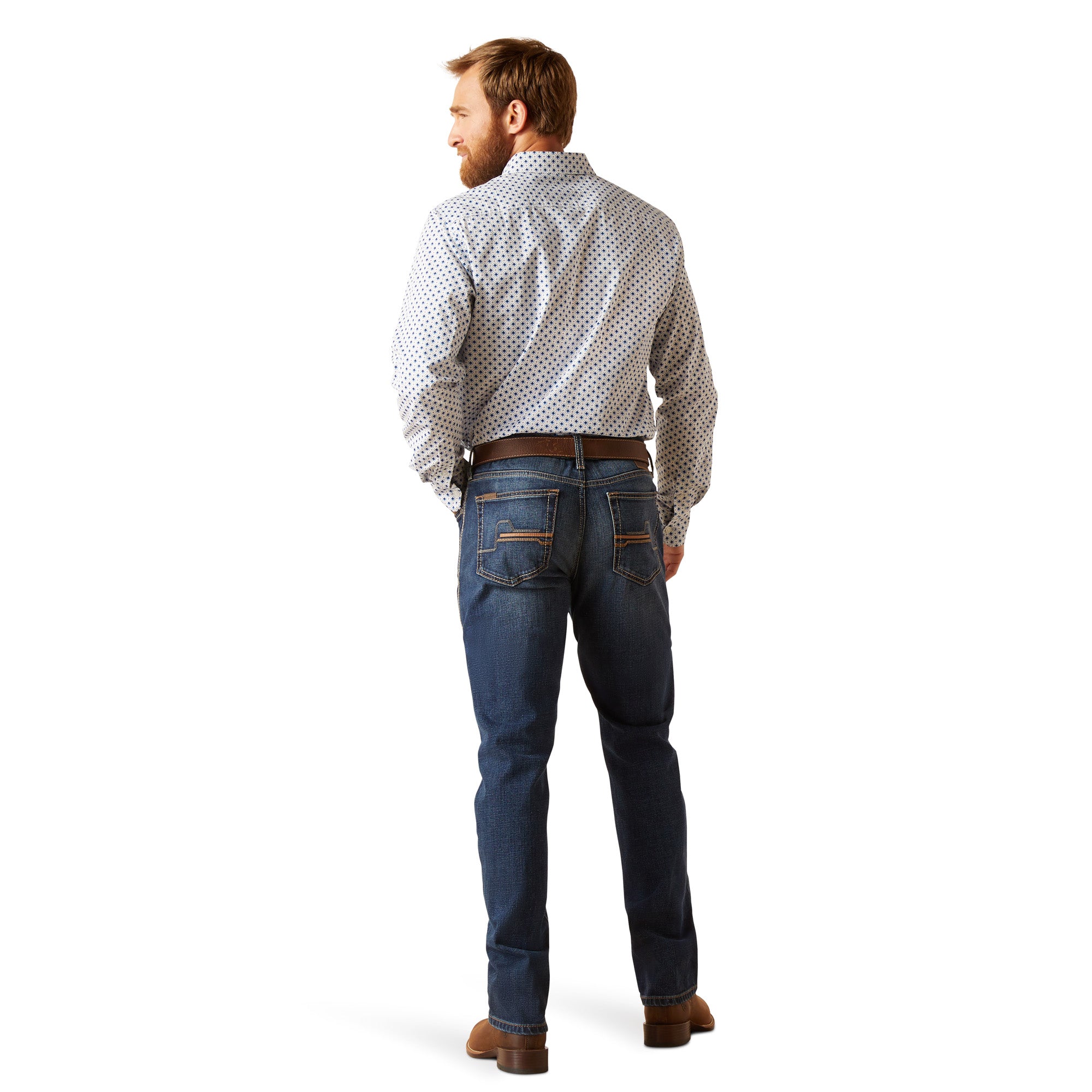 10047313 Ariat Mens M8 Modern Slim Art 34" Leg Jean Denali