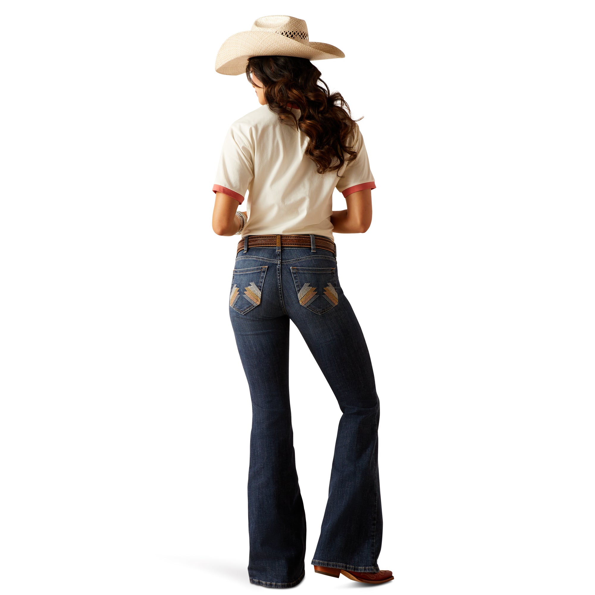 10048273 Ariat Ladies Perfect Rise Flare Leg 36" Leg Jean Paulina Florida