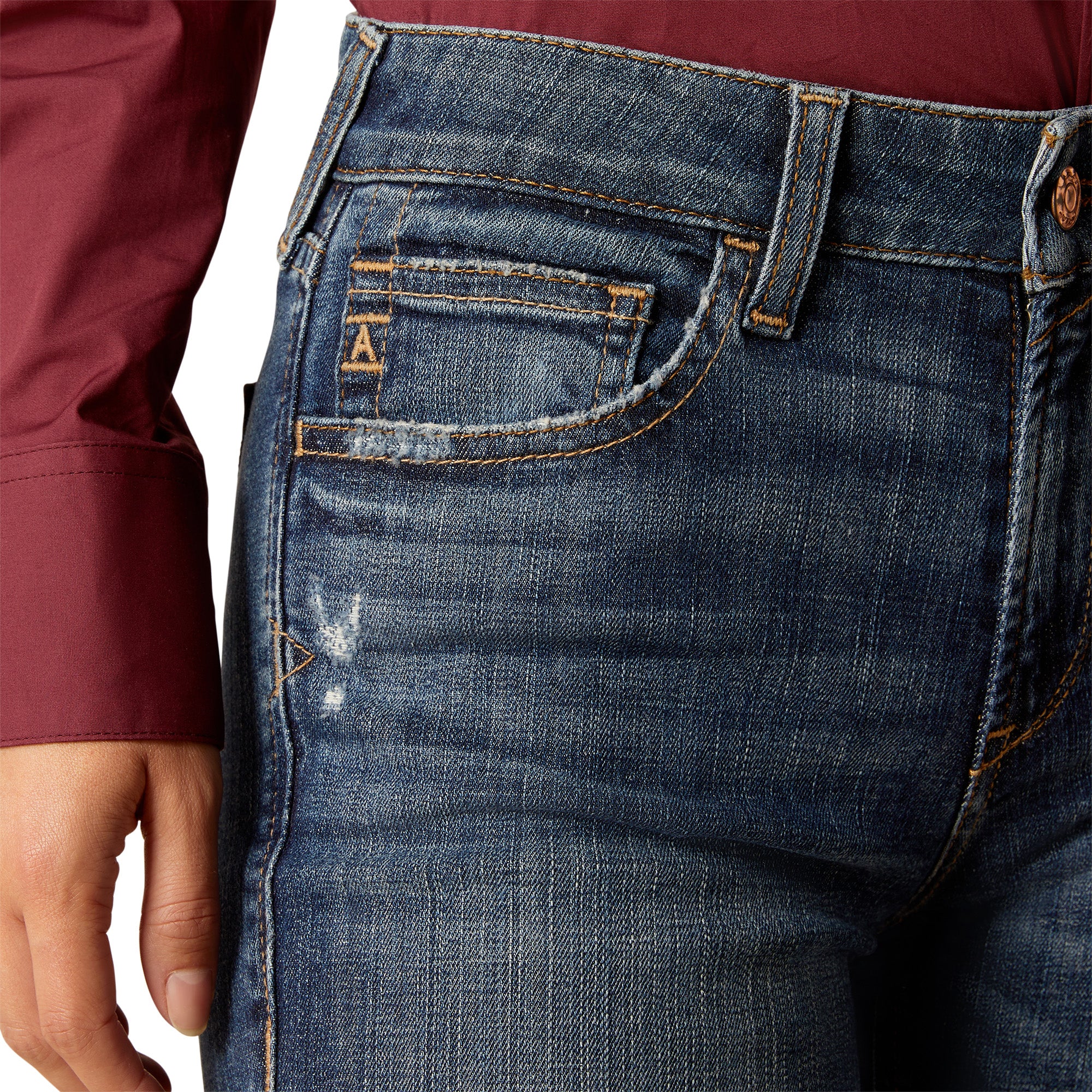 10048275 Ariat Ladies High Rise Slim Trouser 34" Leg Jean Juliana Siren