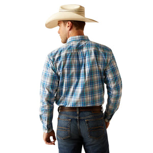10048390 Ariat Men's Pro Series Team Griffen Classic Fit Long Sleeve Shirt - White