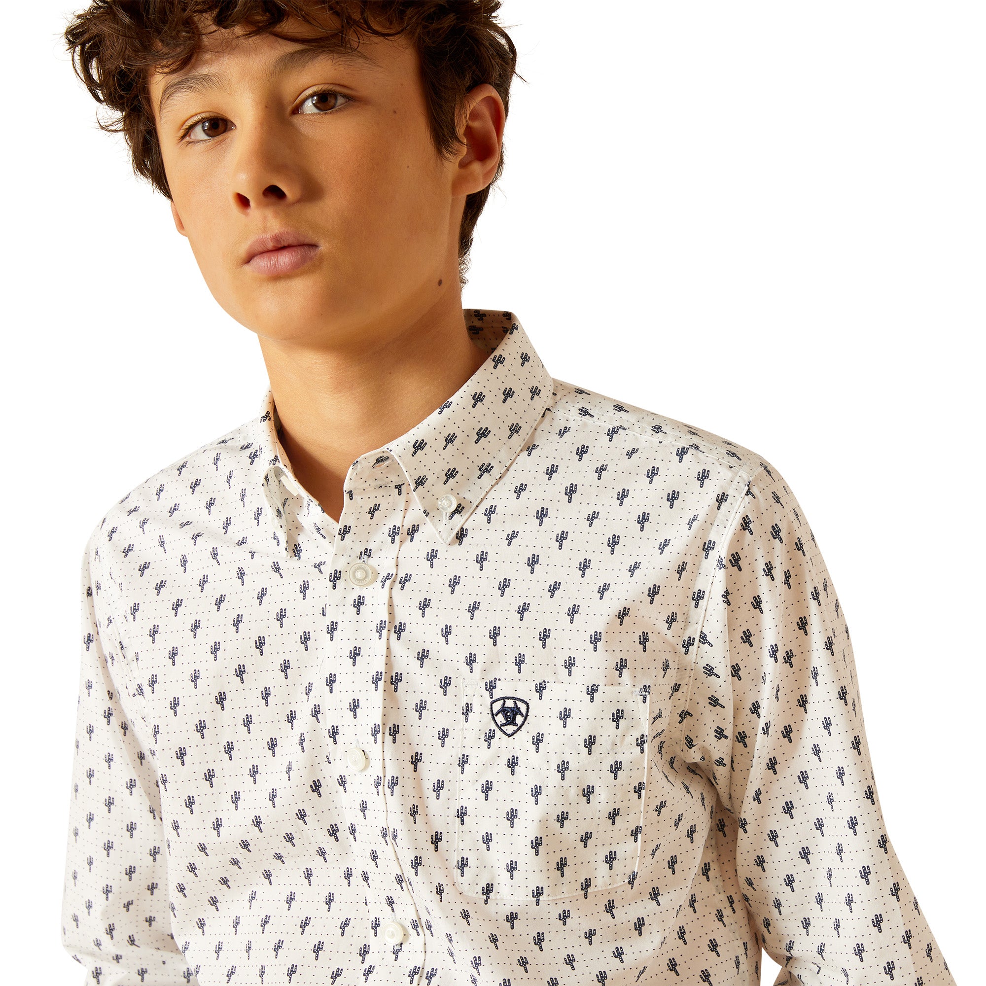 Ariat Boys Parker L/S Shirt White