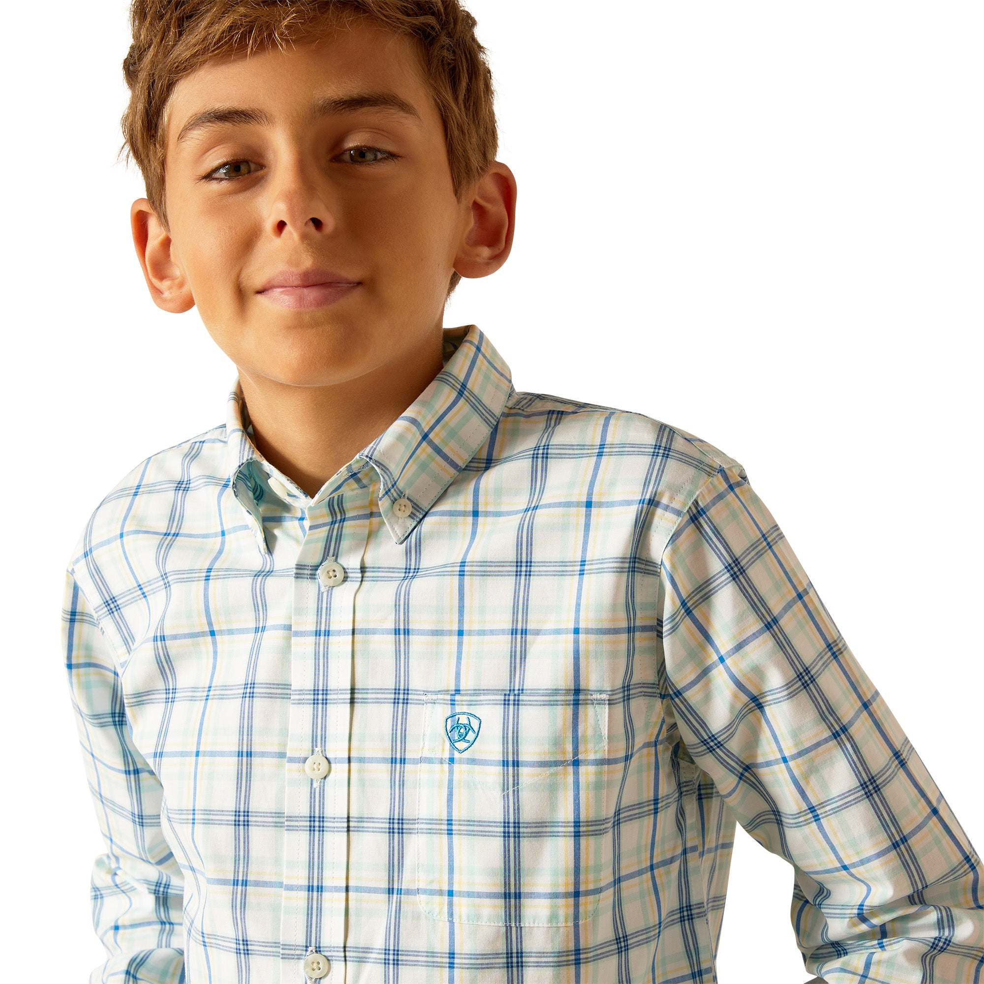 Ariat Boys Pro Phelix L/S Shirt Aqua