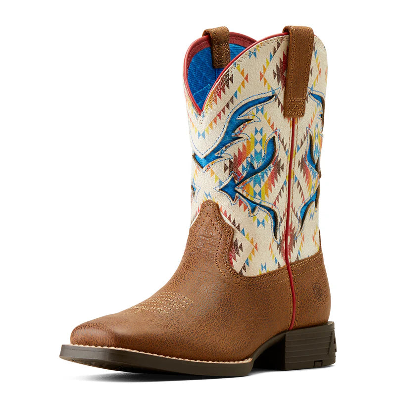 10050882 Ariat Kids San Angelo VentTEK Toasty Tan/Bright Saddle Blanket