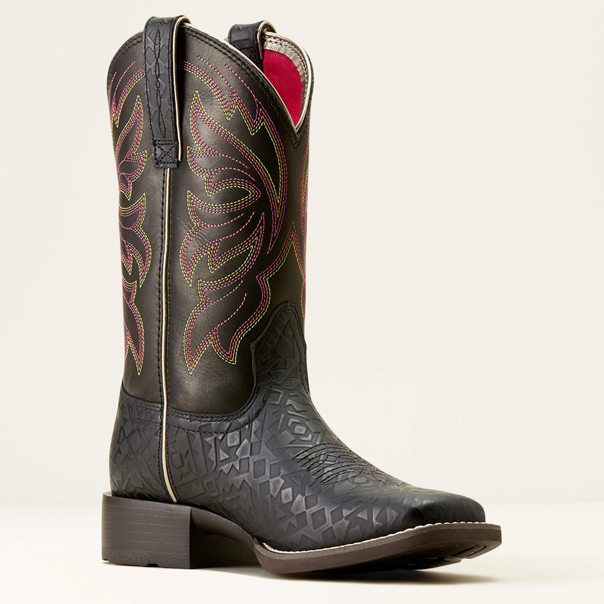 10050885 Ariat Ladies Buckley Boots Black Blanket Emboss/Limousine Black