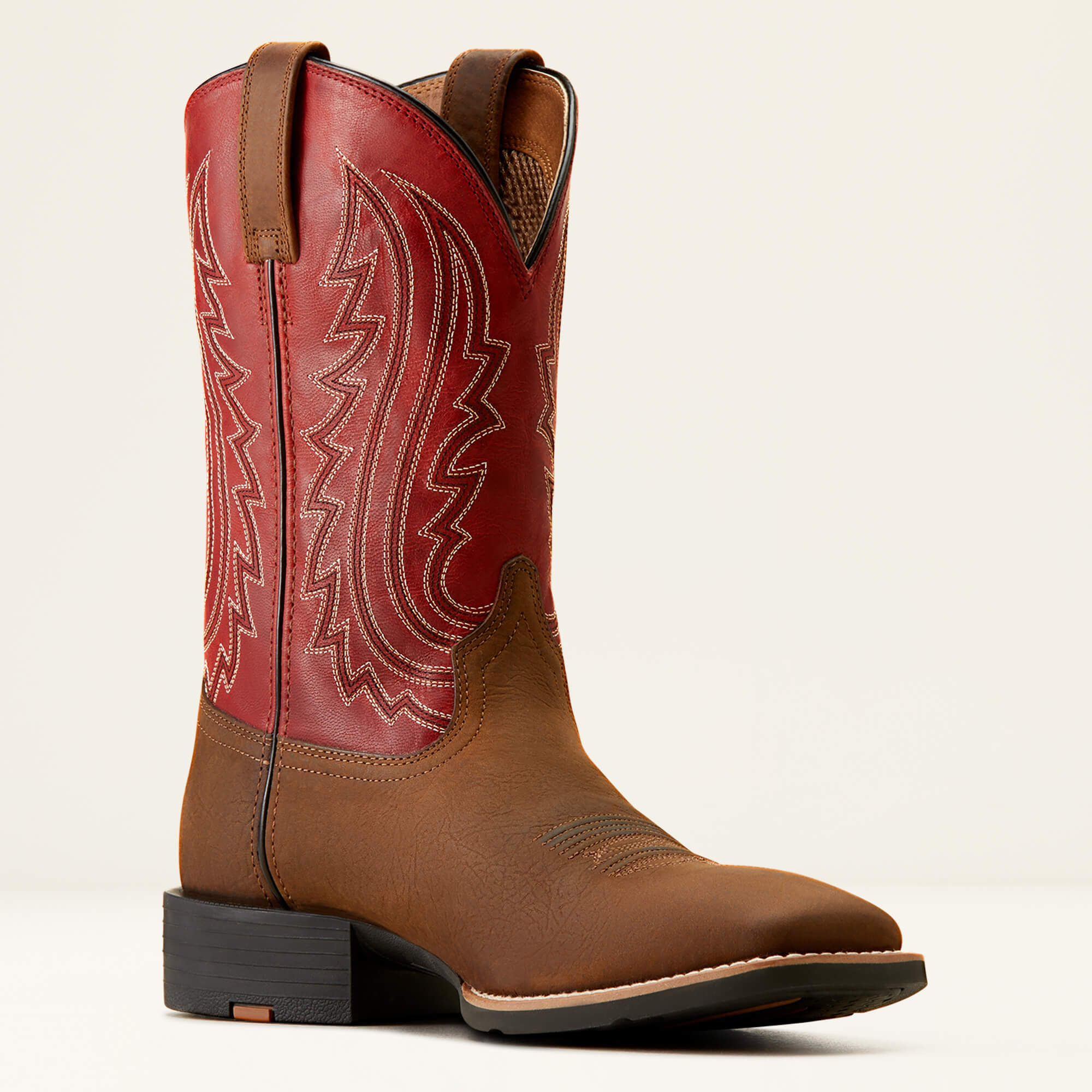 10050934 Ariat Mens Sport Big Country Boots Willow Branch/Bright Red