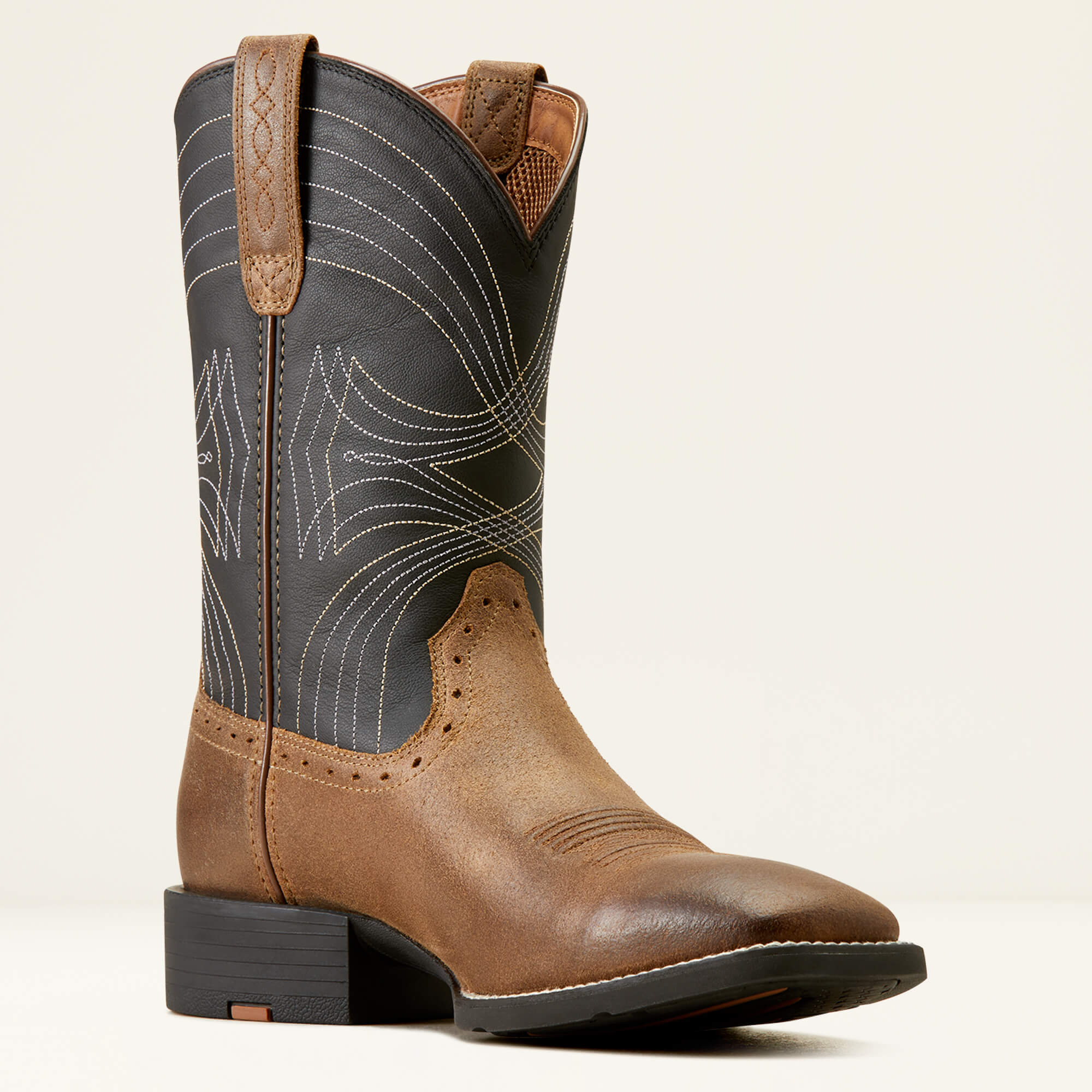 Ariat Mens Sport Wide Square Toe Boots Barley Brown/Matte Black