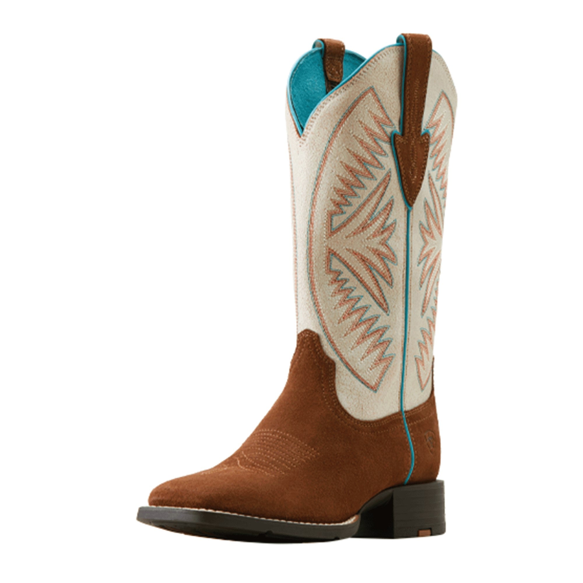 10051063 Ariat Ladies Round Up Ruidoso Boots Cedar Roughout/Matte Pearl Suede