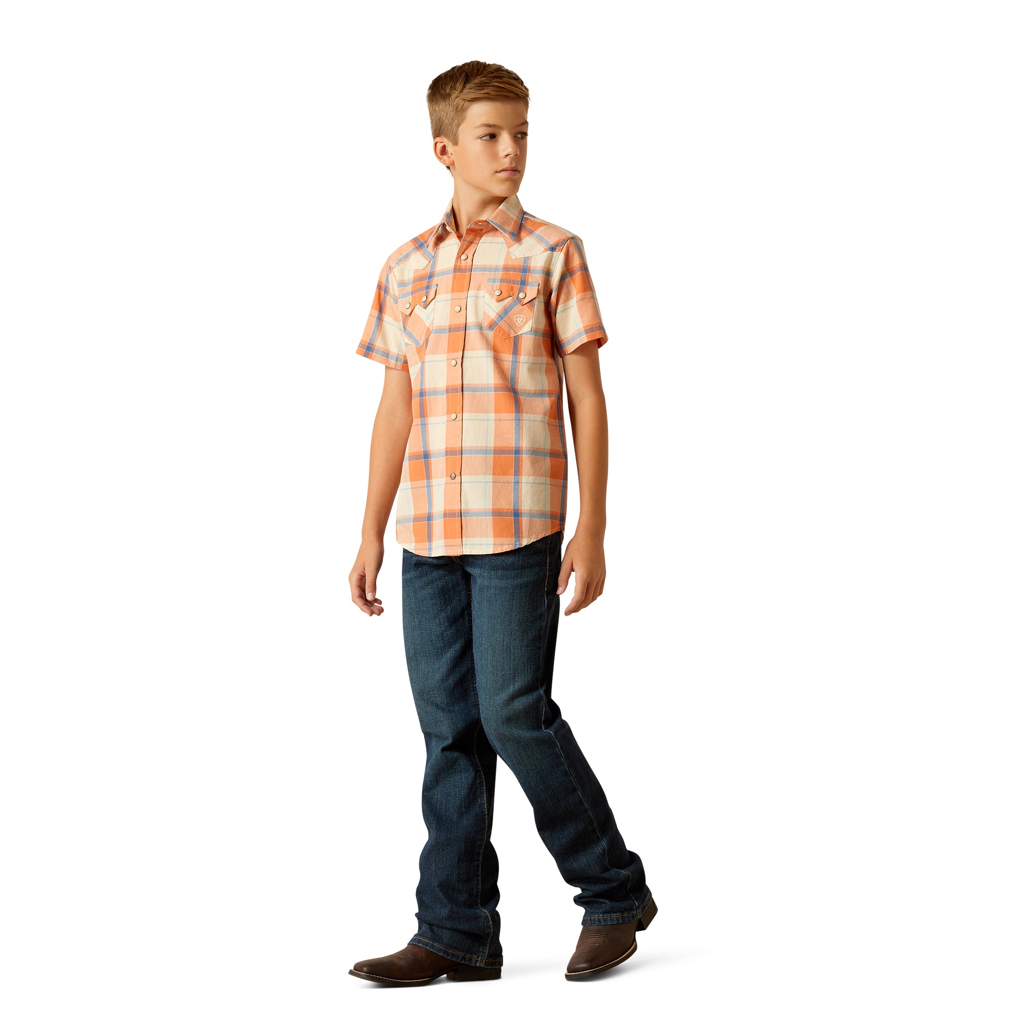 10051403 Ariat Boys Handro Retro Snap S/S Shirt Arabesque
