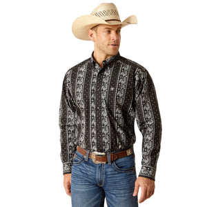 10051460 Ariat Mens Jared Classic Fit L/S Shirt Black