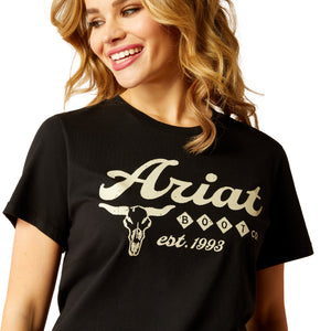 Ariat Ladies Established Boot Co Short Sleeve Tee Black