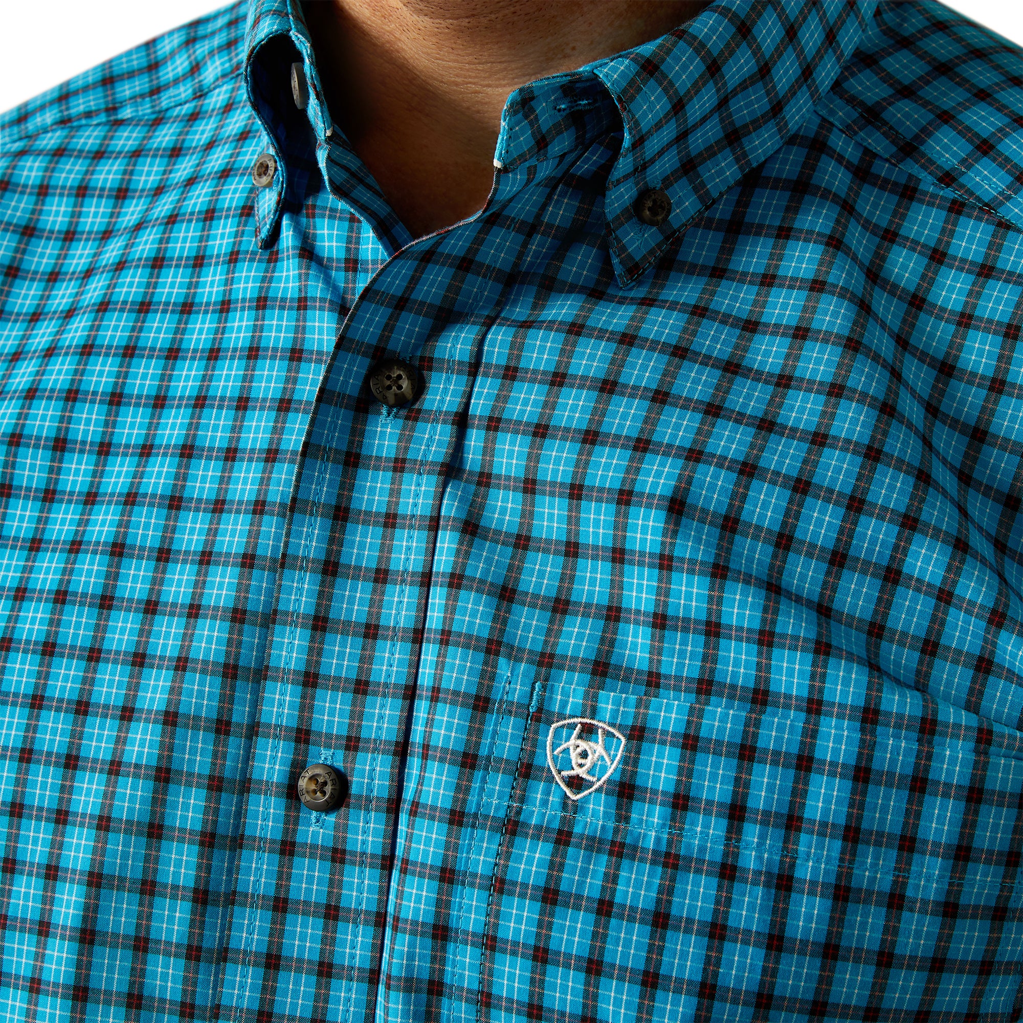 10053902 Ariat Mens Pro Series Jeffrey Classic Fit L/S Shirt Blue