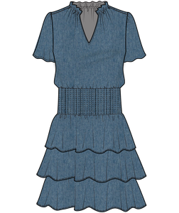 10054548 Ariat Ladies Stellar Dress Medium Blue Chambray