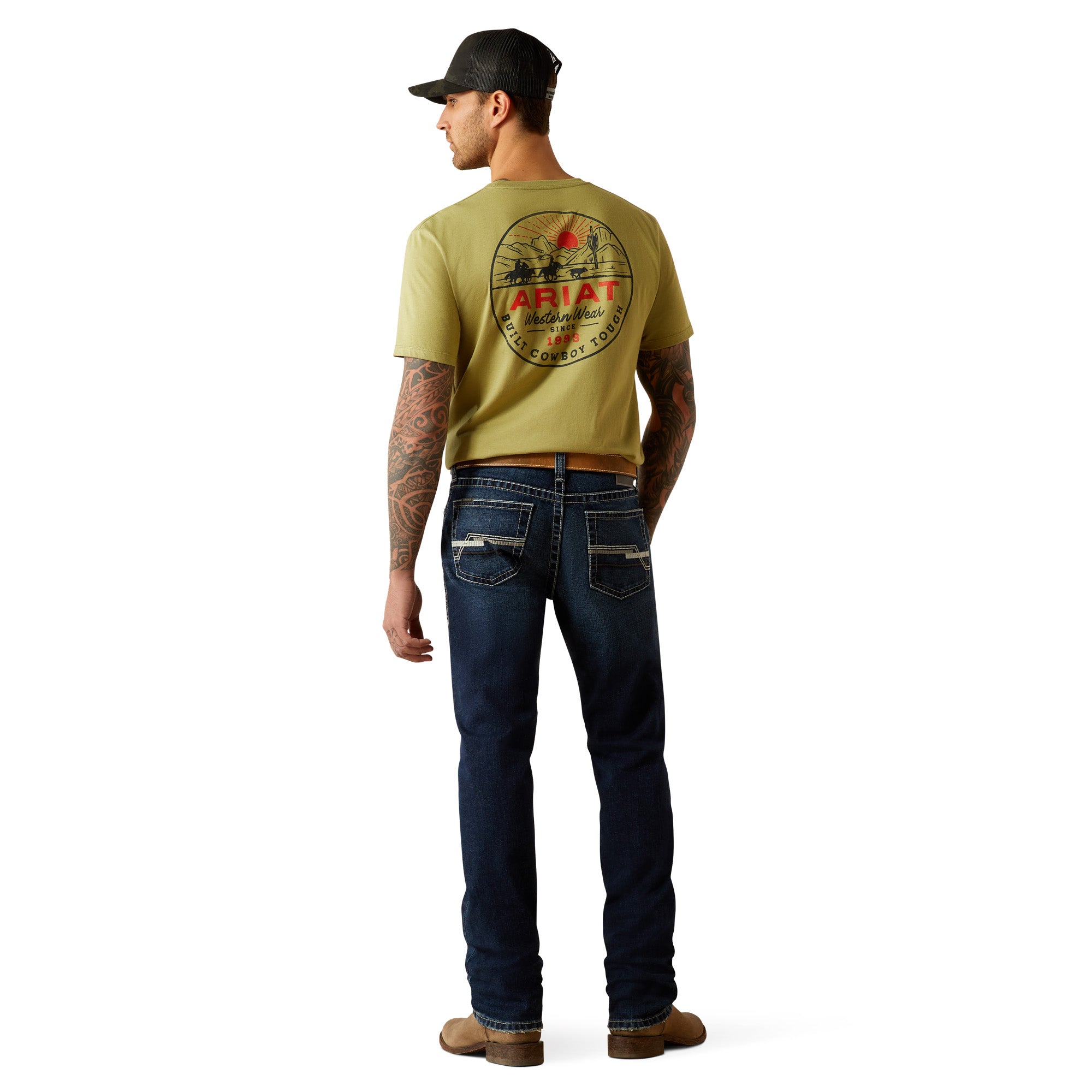 10058930 Ariat Mens M8 34" Leg Modern Slim Jean Matthew Hillcrest