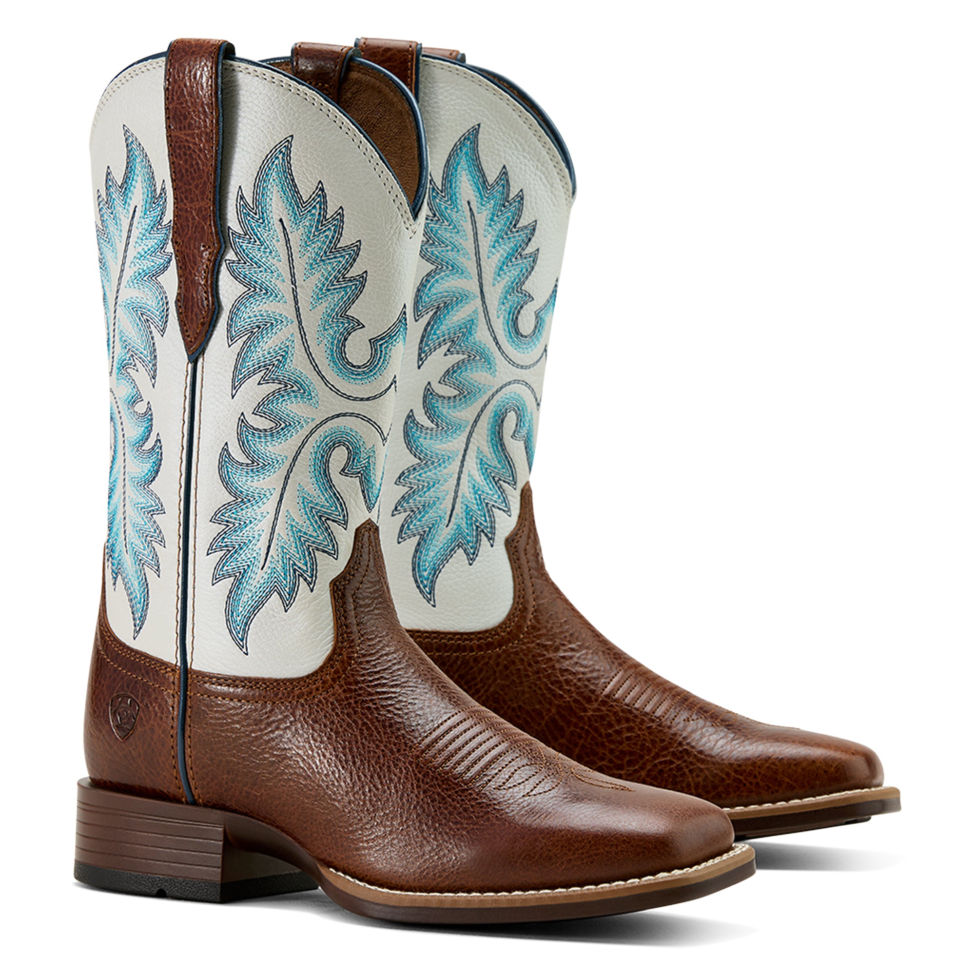 Ariat Ladies Canyon Point Western Boots Gingersnap/White Icing