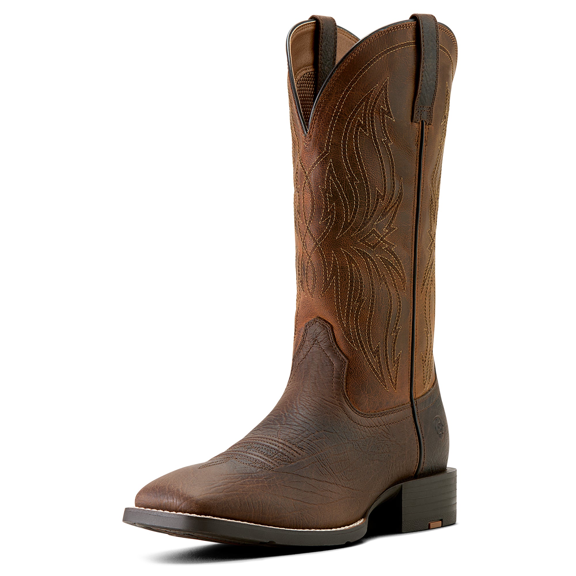 10063985 Ariat Mens Sport Rustler Cowboy Boots Toffee Hippo Print/Rich Oak