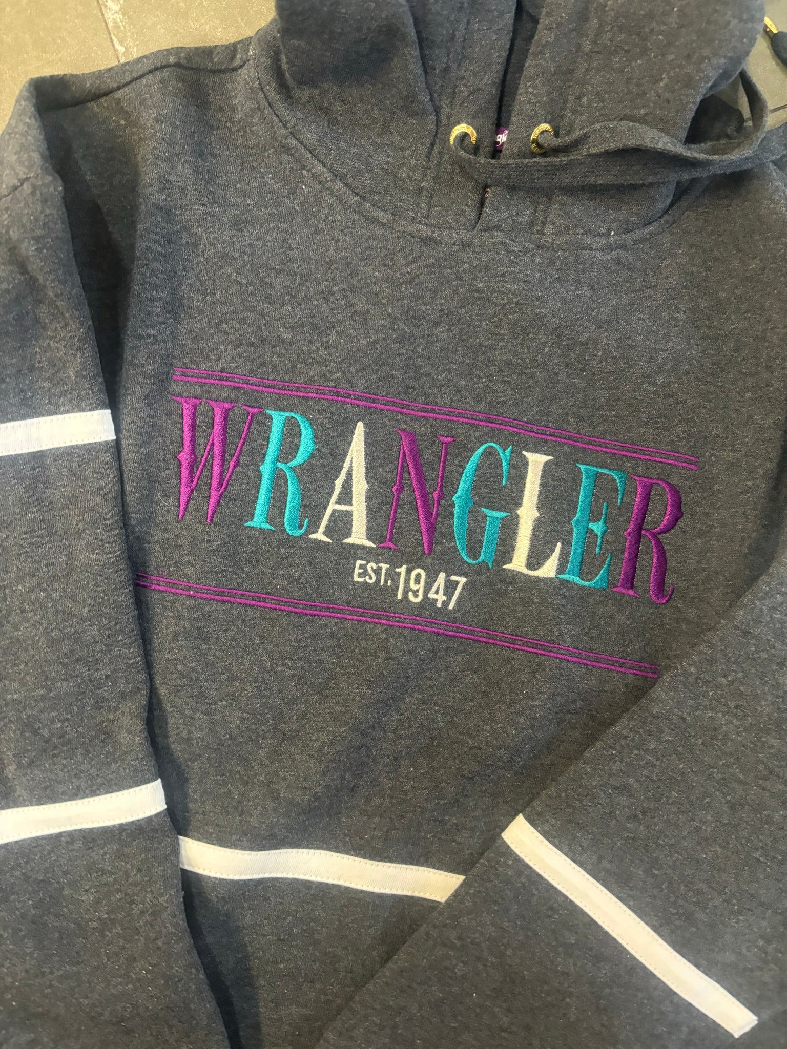 X4W2716065 Wrangler Ladies Cathie Pullover Hoodie Charcoal