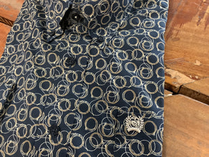 Cinch Men’s Rope Print Long Sleeve Shirt Navy