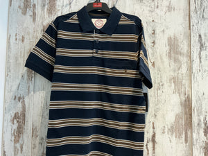 T5S1509020 Thomas Cook Mens Anthony 1 Pocket S/S Polo Navy/Dark Tan