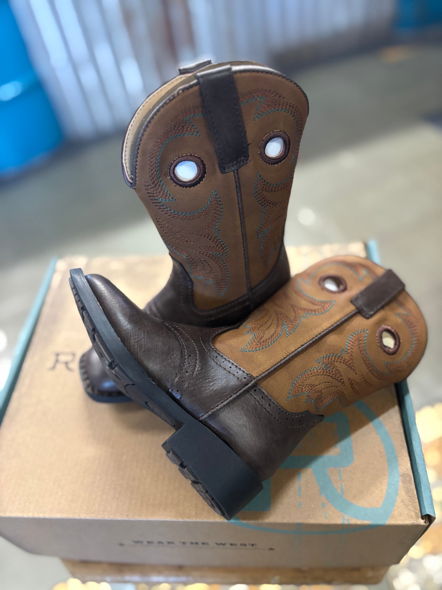 09-018-1224-2210 Roper Kids Boots Daniel Brown/Tan
