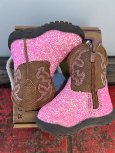09-016-0191-3377 Roper Infant Cowbaby Glitter Sparkle Boots Pink/Brown