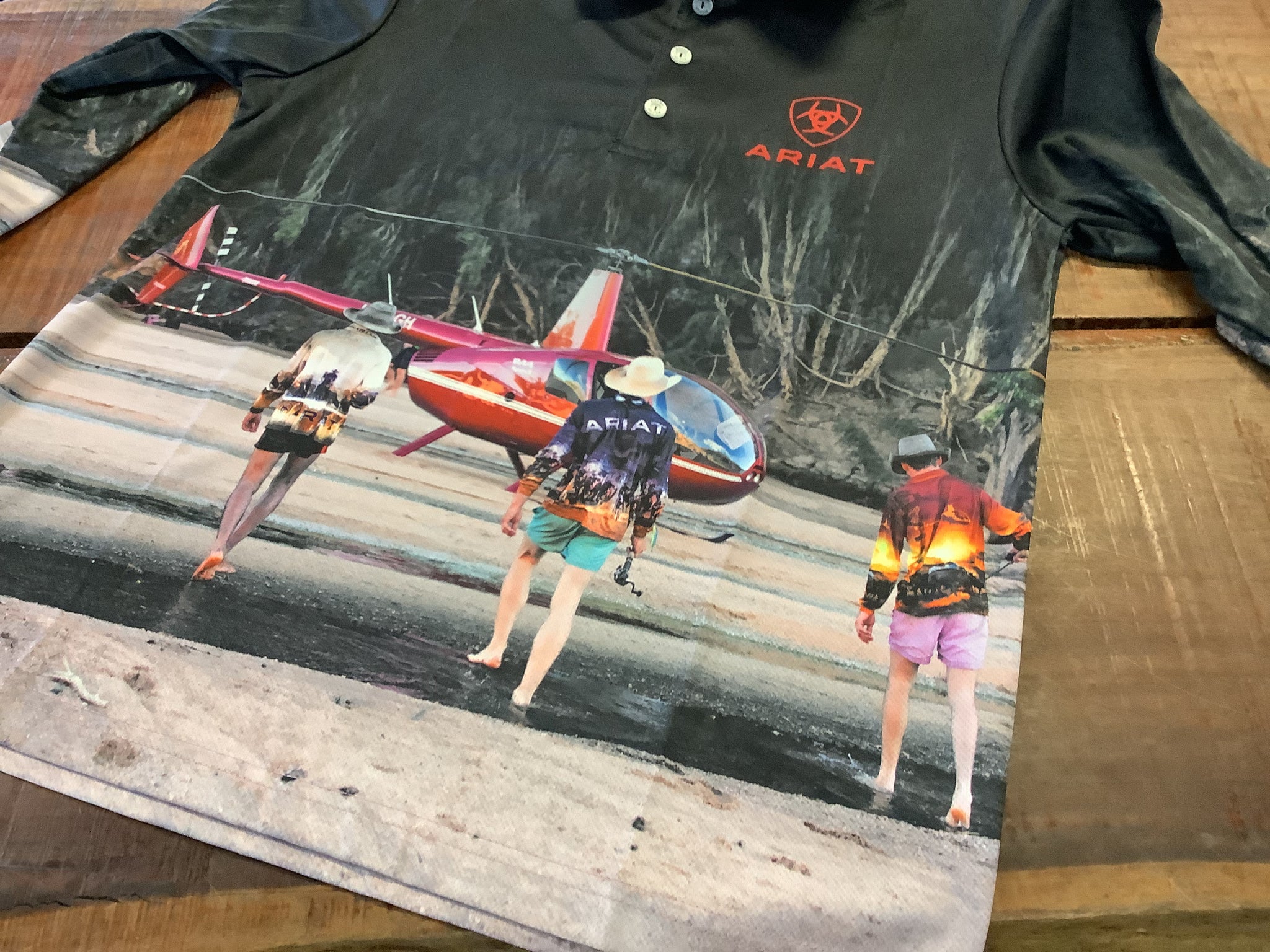 2010CLSP Ariat Unisex Fishing Shirt Helifishing