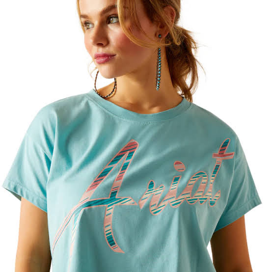 Ariat Womens Mills SS T-Shirt-MARINE BLUE