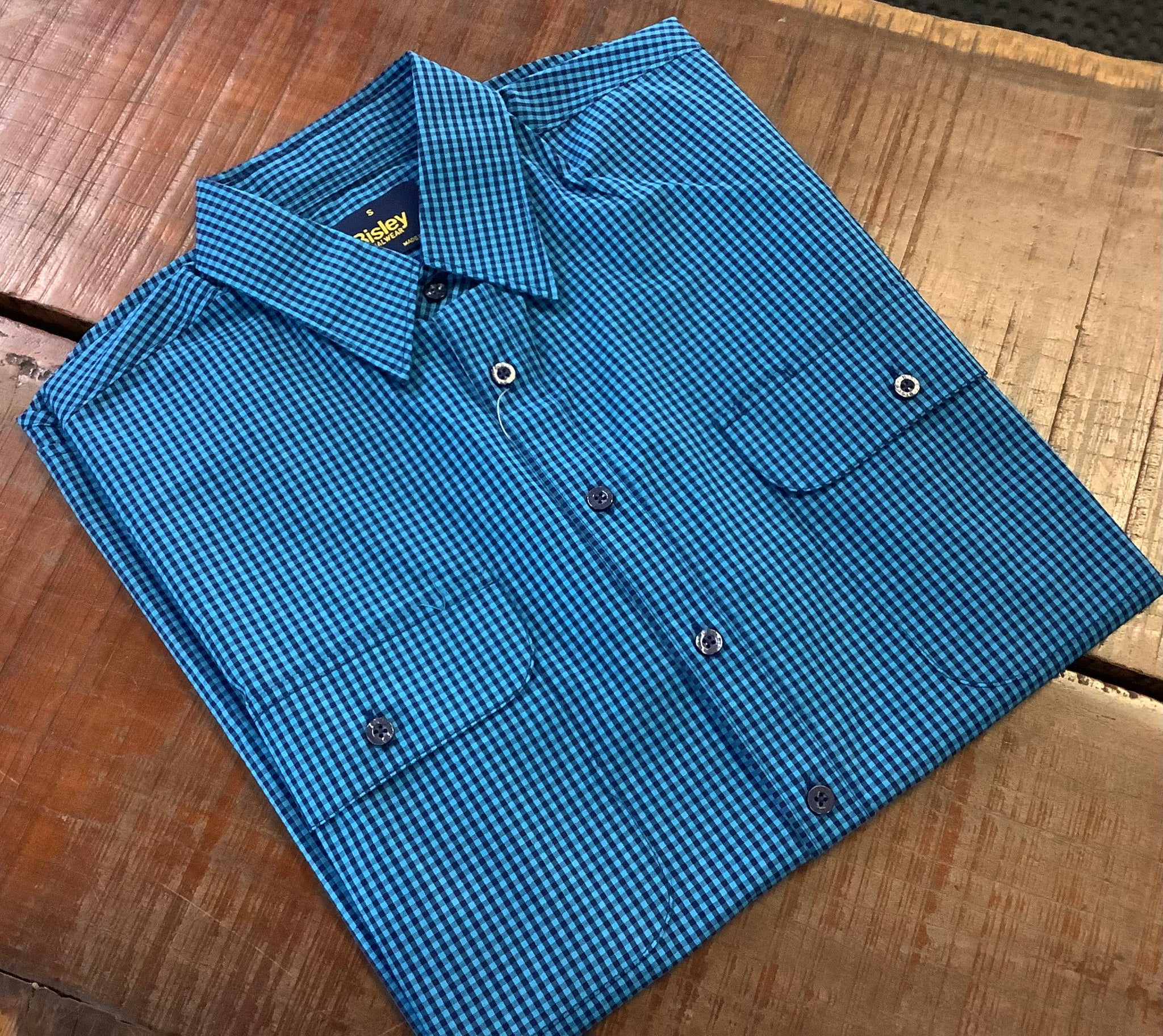 BS20327 Bisley Men's Short Sleeve Shirt Sea Blue