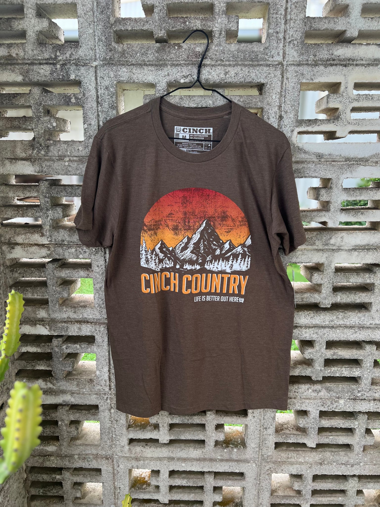 MTT1690593 Cinch Mens Tee Brown